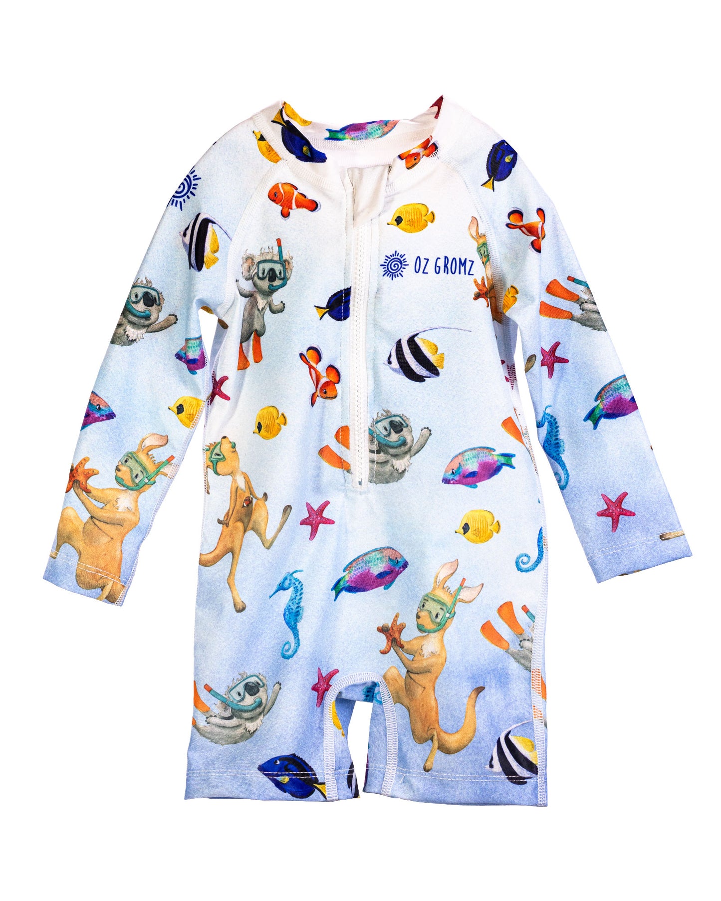 Dive Blue Long Sleeve Swim Suit