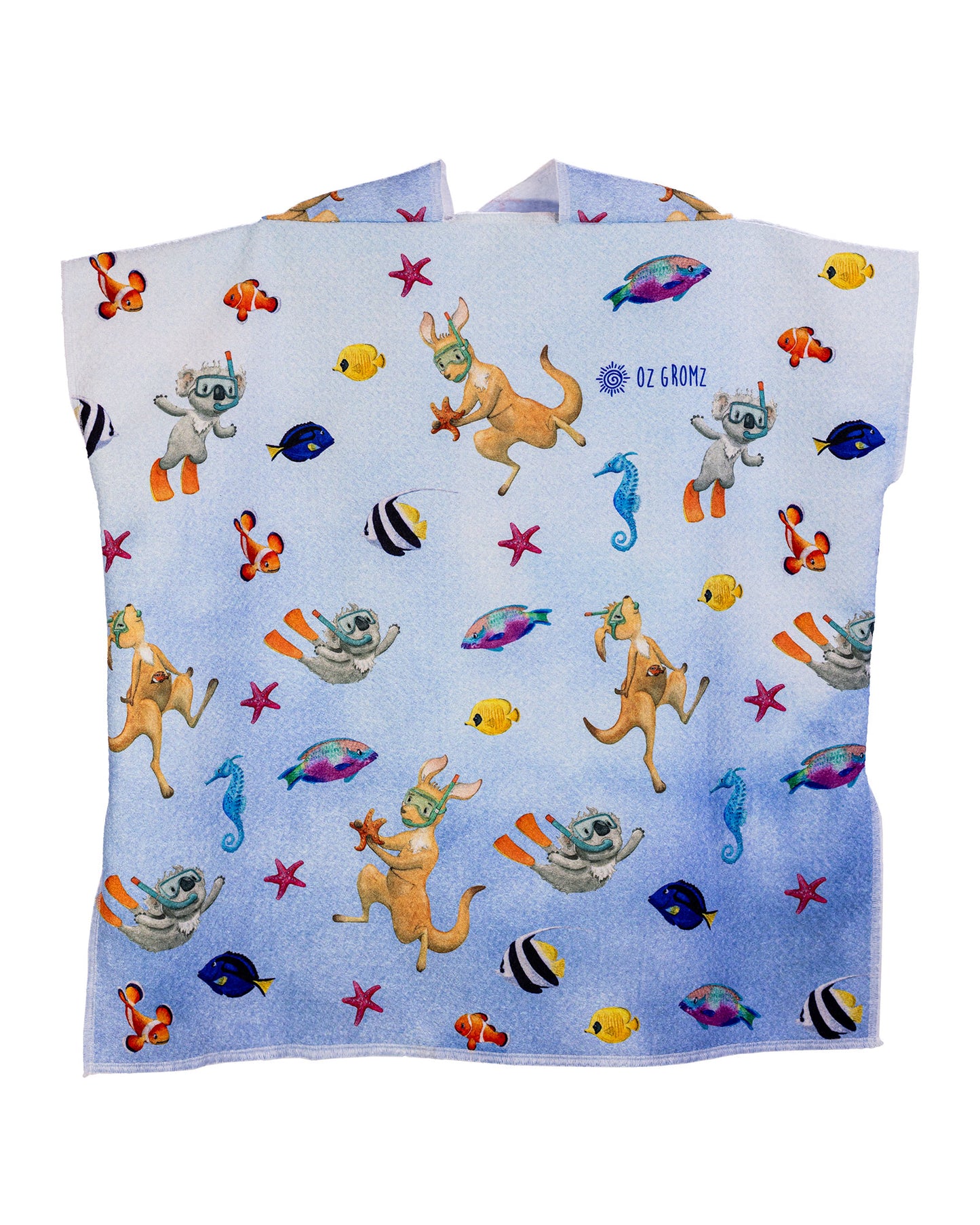 Dive Blue Hooded Towel