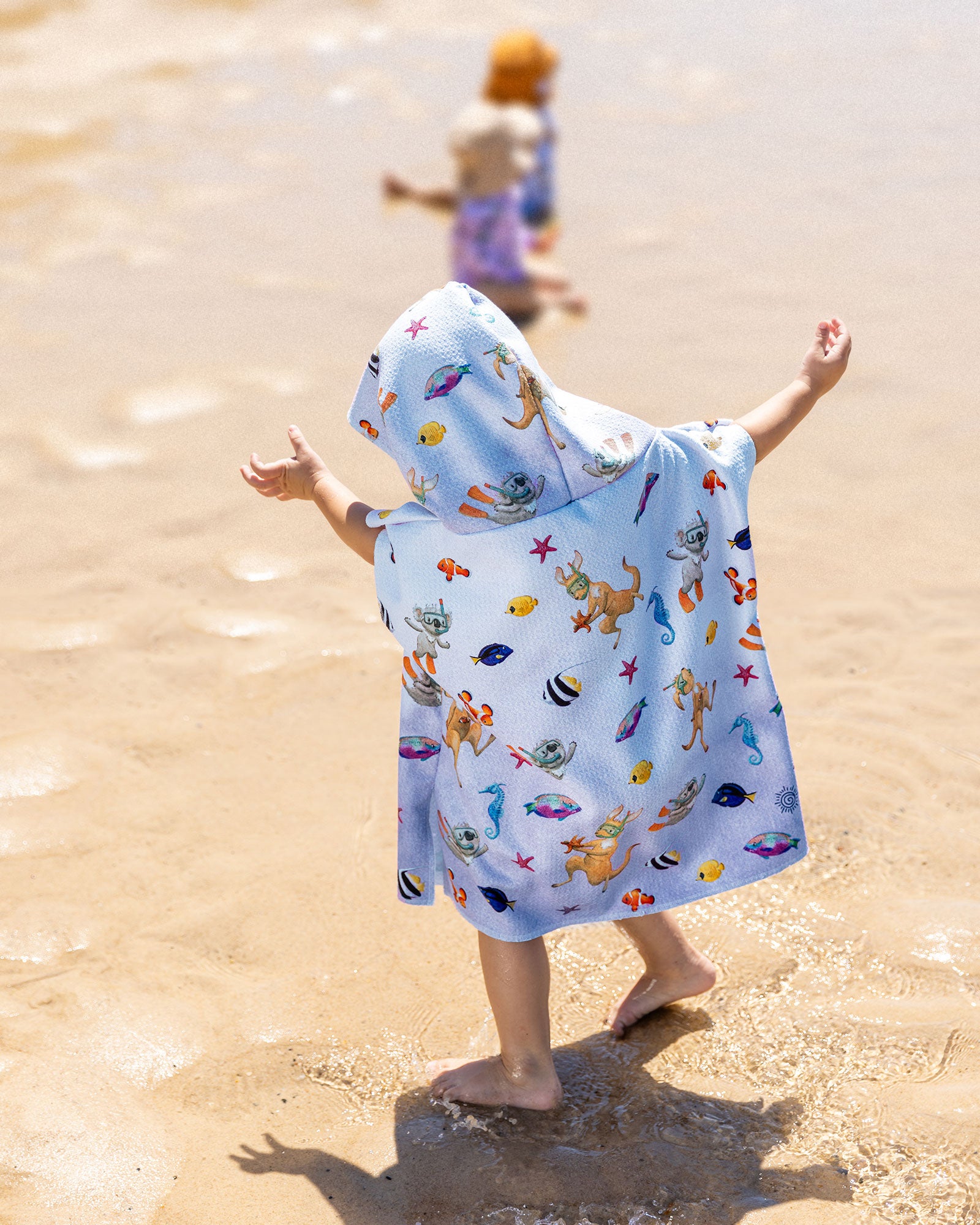 Blue discount hooded towel